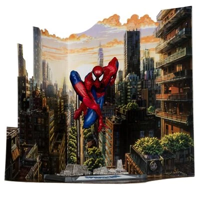 McFarlane Toys - Marvel Spider-Man escala 1:10 figura posada con escena (Spid... Foto 1 de 4