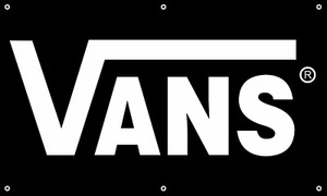 VANS 3'X5' VINYL BANNER MAN CAVE GARAGE SIGN HALF PIPE SKATEPARK SIGN SKATEBOARD - Picture 1 of 2