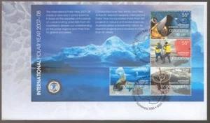 2008 Australia AAT ANTARCTIC International Polar Year Mini Sheet FDC - Picture 1 of 2