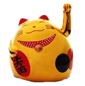 HAAC Süße Winkekatze Glückskatze Glücksbringer Gold 8 cm - Bild 1 von 4