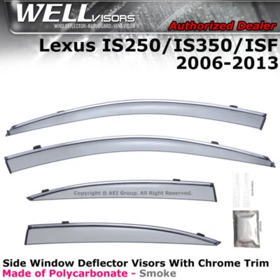 Viseras WELL para Lexus IS250 IS350 ISF sedán 2006-2013 deflectores viseras de ventana Foto 1 de 4