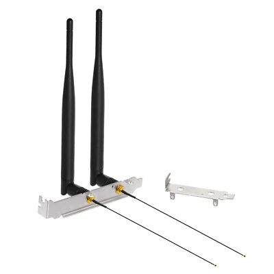 2X WiFi 2.4GHz 5GHz Antenna for M.2 NGFF Intel Wireless Network Card WiFi Laptop - Image 1 of 4