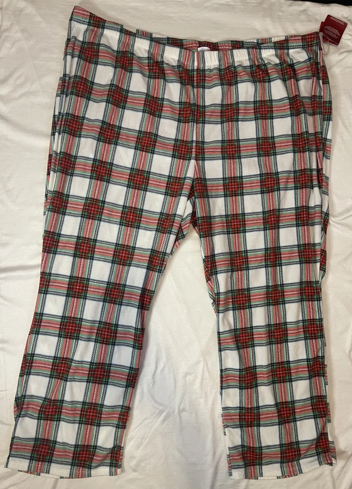 Women's Plus Size Plaid Fleece Matching Family Pajama Pants - Wondershop XL