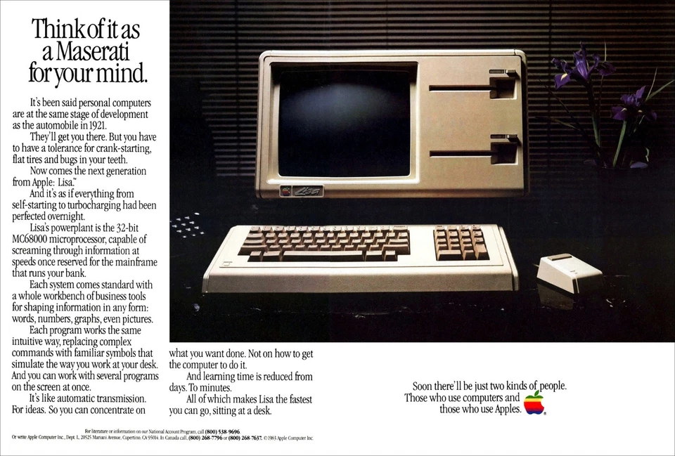 Vintage 1983 Apple Lisa computer ad 13 x 19 Giclee Print - Image 1 of 1