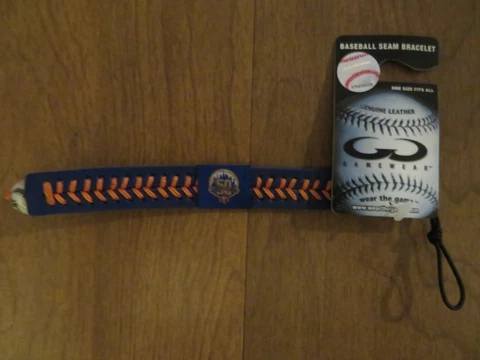 Lot of 72 New York Mets 50th anniversary Gamewear MLB Baseball Seam Bracelets Cover