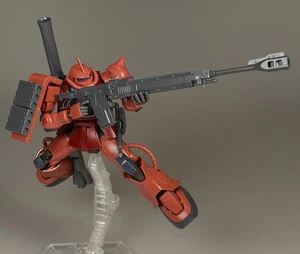 Built BANDAI HG Gundam Origin 1/144 MS-06S Zaku II Char's Mobile Suit Model kit - Picture 1 of 9