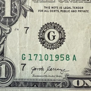 Birthday Anniversary Note 17th Of October 1958 (17101958) 2017 $1 Dollar Bill  - Picture 1 of 6
