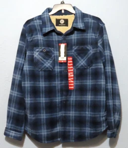 Wetterfeste Herren XL meerblau karierte Sherpa gefütterte Jacke Neu mit Etikett - Bild 1 von 9