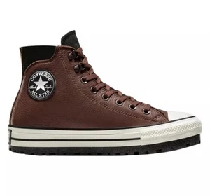 Converse CTAS City Trek Uomo 12 Stivali Sneakers Pelle Marrone Impermeabili Robusti - Foto 1 di 7