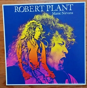 ROBERT PLANT Manic Nirvana 2 Caras Promo 12" X 12" ÁLBUM PLANO 1990 Atlántico - Imagen 1 de 2