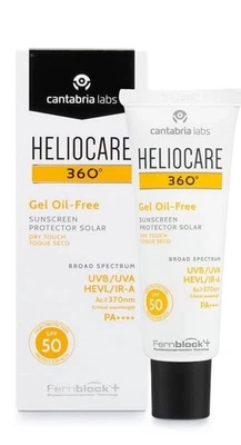 Heliocare 360 Oil-Free Gel SPF 50 50ml / Gel Sunscreen For Face/Daily UVA UVB - Image 1 of 2