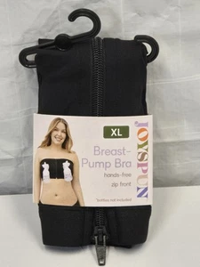 Joyspun Women's Maternity Hands-Free Nursing Pumping Bandeau Bra Size XL Black F - Picture 1 of 3