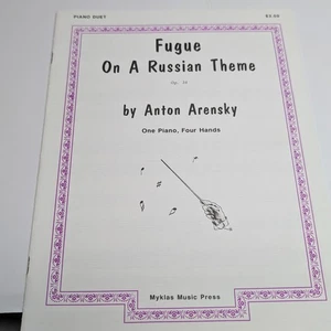 Arensky Fugue On A Russian Theme Op 34 Piano Duet Sheet Music Four Hands F4 - Picture 1 of 4