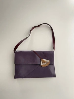 Bolso de Hombro MIU MIU Cuero Púrpura Archivo Auténtico Usado de Japón Foto 1 de 4