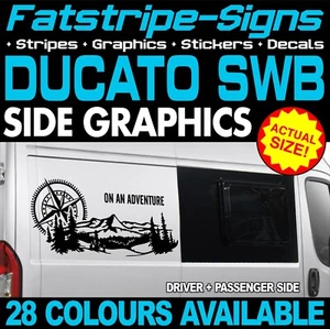 to fit FIAT DUCATO L1 SWB COMPASS STICKERS GRAPHICS CAMPER VAN MOTORHOME - Picture 1 of 2