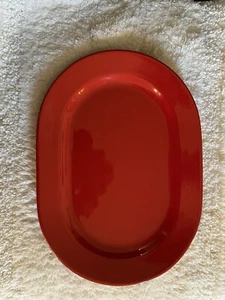 Waechtersbach Fun Factory Cherry Red Germany Serving  Platter Oval Plate - Picture 1 of 4