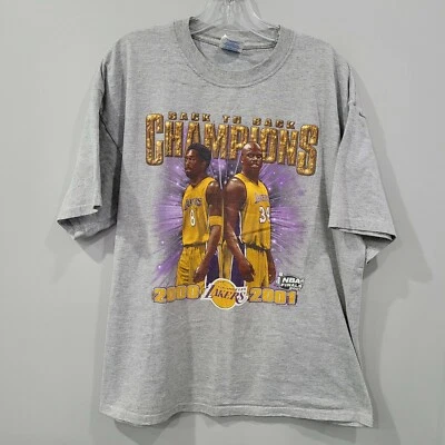 Camisa de Campeones de Colección Rara 2001 Lakers Kobe Bryant Shaq Back to Back Hombres XL Foto 1 de 4