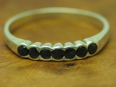 925 Argento Sterling Anello Con Spinello Ricoperto / Vero Argento / Rg 57/1,7g - Immagine 1 di 3