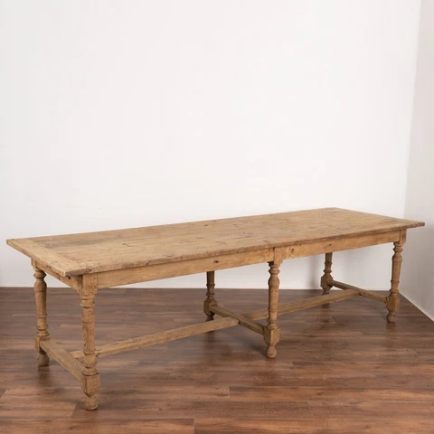 Antique 9' Long Oak Refectory Library Dining Table from France, Circa 1890 Cover