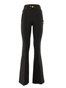 Elisabetta Franchi Woman Pantalone gamba svasata nero 14308 - Picture 1 of 3
