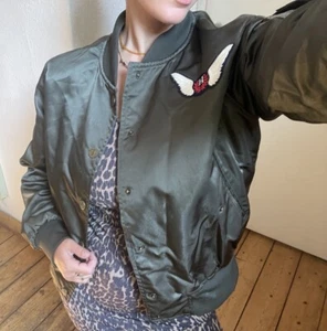Gigi Hadid x Tommy Hilfiger Blouson Bomberjacke Collegejacke grün Dame S/M - Bild 1 von 6