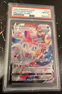 Pokemon TCG SWSH Sylveon VMAX TG15 Brilliant Stars Full Art Rare PSA 10 Gem Mint - Picture 1 of 2