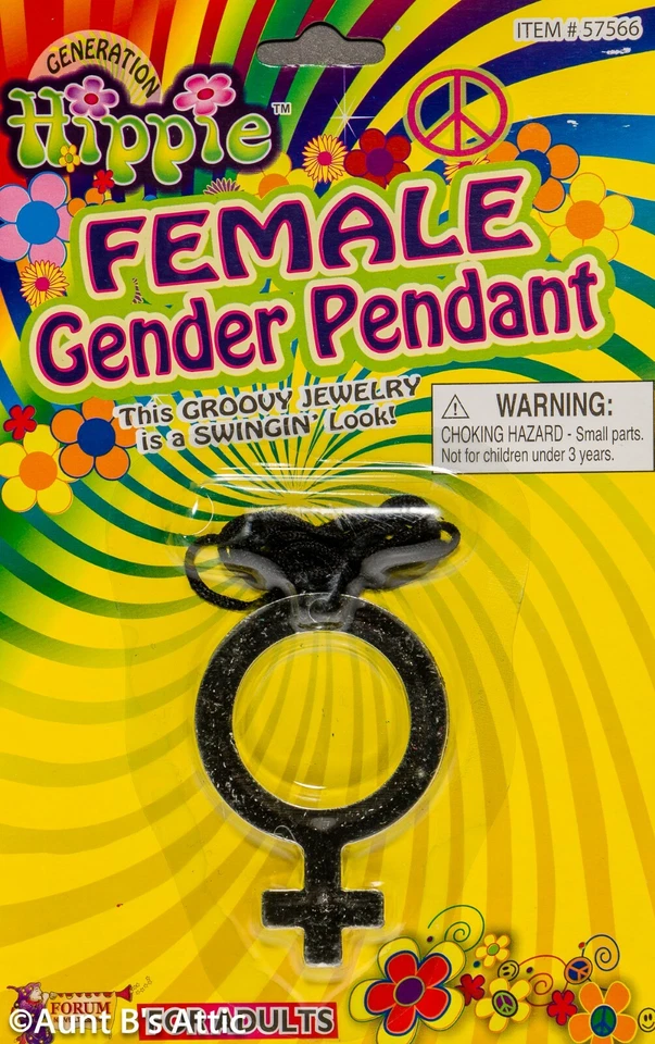 Medallón Disfraz Plástico Plateado Colgante Género Mujer Años 60-70 con Cordón Negro Foto 1 de 1