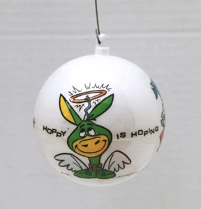 Vintage The Flintstones Hoppy Christmas Ornament Ball 1975 Bradford Novelty - Picture 1 of 7