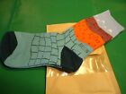 Classic Blue Lattice Creative Esigned Novelty Socks, Unisex Socks, Cool Socks, C