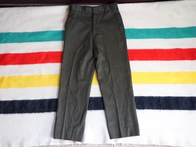 VTG 50s 60s Ranger Whipcord Green Wool 31x28 Heavy Field Slacks Pants Trousers - Image 1 of 4