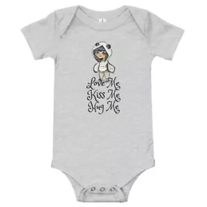 Love Me ,Kiss Me, Hug Me -panda girl-, one piece For baby - Picture 1 of 6