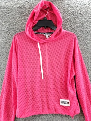 Tommy Hilfiger Deportivo Hombro Caído Malla Sudadera con Capucha Para Mujer Mediana Rosa L/S Pullover Foto 1 de 4