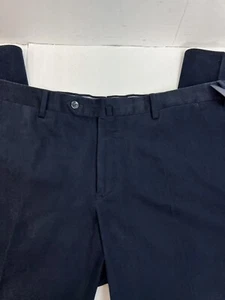 NEW NWT INCOTEX Slowear Slim Fit Pants Dark Blue Scoll Moleskin Size 38 $425 - Picture 1 of 10