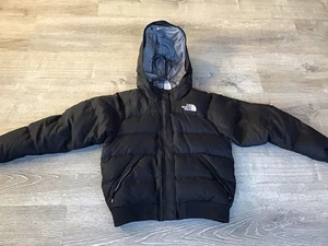 The North Face Girls Black Goose Down Puffer Black Coat Size S 550 Fill Power - Picture 1 of 10