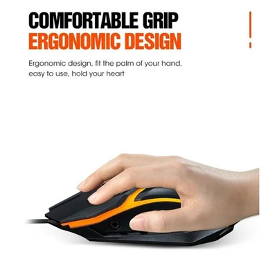 Wired Gaming Mouse LED Laptop PC Computer Optical Mice Mouse A U$ Computer U3Q9 - Image 1 of 4