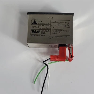 Delta 06AR2D Power Entry Receptacle Module Male Blades IEC 320-C14 Panel Mount  - Image 1 of 4