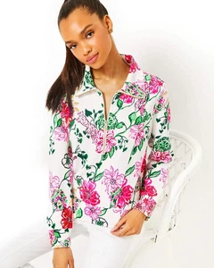Neu LILLY PULITZER ELENI Coconut Safari Sanctuary Jacke UPF 50 Herbst Blumen XS - Bild 1 von 5