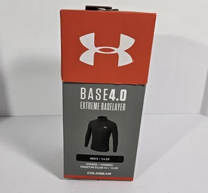 Under Armour 1343242 Herren 2XL ColdGear Base 4.0 1/4 Zip Baselayer Shirt schwarz - Bild 1 von 4