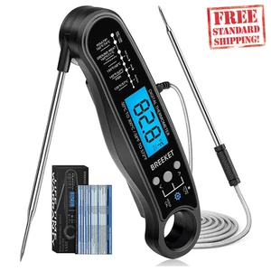 Stainless Steel Instant Digital Thermometer Gun Meat BBQ Grill  Light Hygrometer - Picture 1 of 14