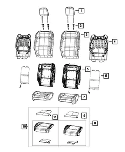 Genuine Mopar Front Headrest 7FS42TX7AA - Picture 1 of 1