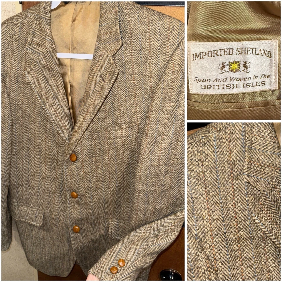 Abrigo deportivo JoS A Bank Shetland lana tweed para hombre 40R 40 espiga Islas Británicas Foto 1 de 4