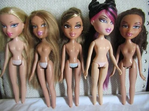 Bratz Doll Lot of 5 Cloe Nighty Nite Jade Yasmin Style It No Clothes or Shoes - Picture 1 of 8