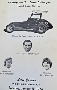 Folleto vintage 1974 United Racing Club N.J. 26o banquete motor kart efímero - Imagen 1 de 13