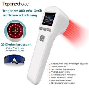 Dispositivo di terapia laser freddo bianco Cold Laser Therapy For Pain Relief LLLT W/Glasses - Foto 1 di 14