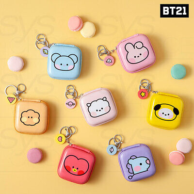 BTS BT21 Official Authentic Goods Macaron Pouch Minini Ver + Tracking Number • 21.84$
