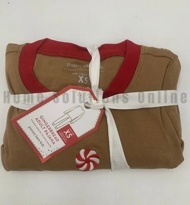 Pottery Barn Kids Adult Heirloom Gingerbread Cotton Pajama Set 2 Pcs XS #H241J - Image 1 of 4
