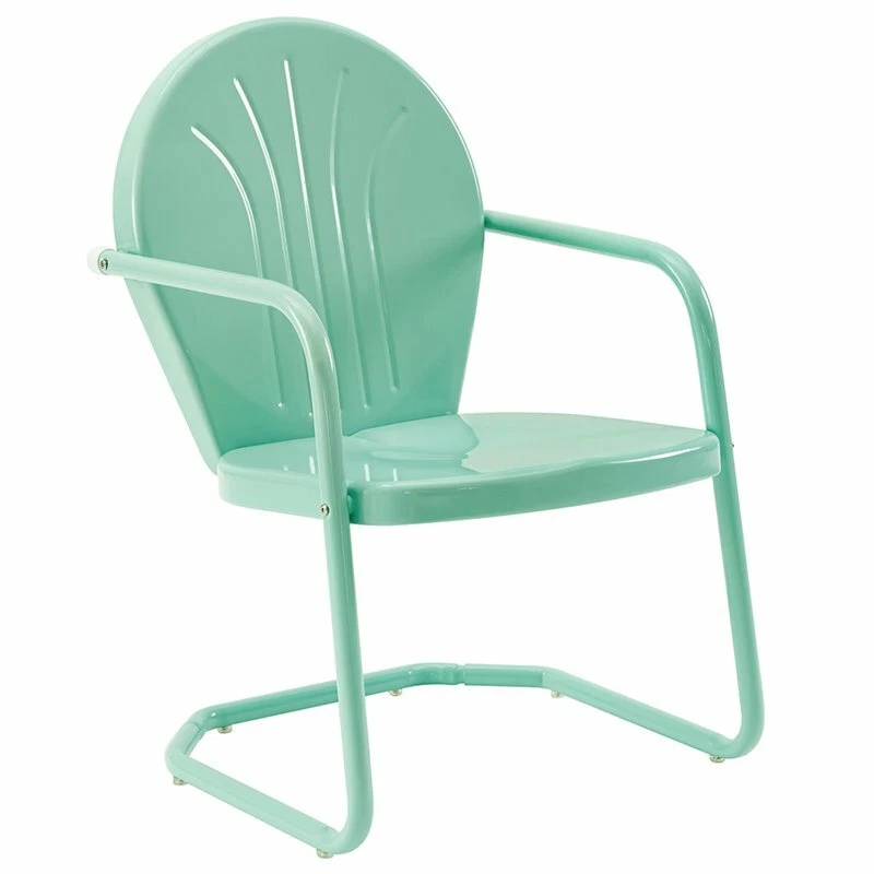 Crosley Furniture Co1001a-aq Griffith Retro Metal Outdoor Chair Aqua