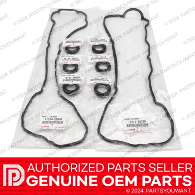 GENUINE Toyota Lexus OEM 6Cyl Valve Cover Gasket + Spark Plug Tube Seal [SET] - Image 1 of 4