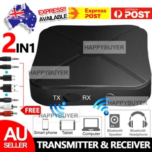 2in1 Bluetooth 5.3 Wireless Audio Transmitter Receiver HIFI RCA MP3 Adapter NEW - Picture 1 of 9