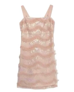 NWT SPEECHLESS KIDS Zig Zag Rouched Sequin Pink Dress Girls size 12 - Picture 1 of 9